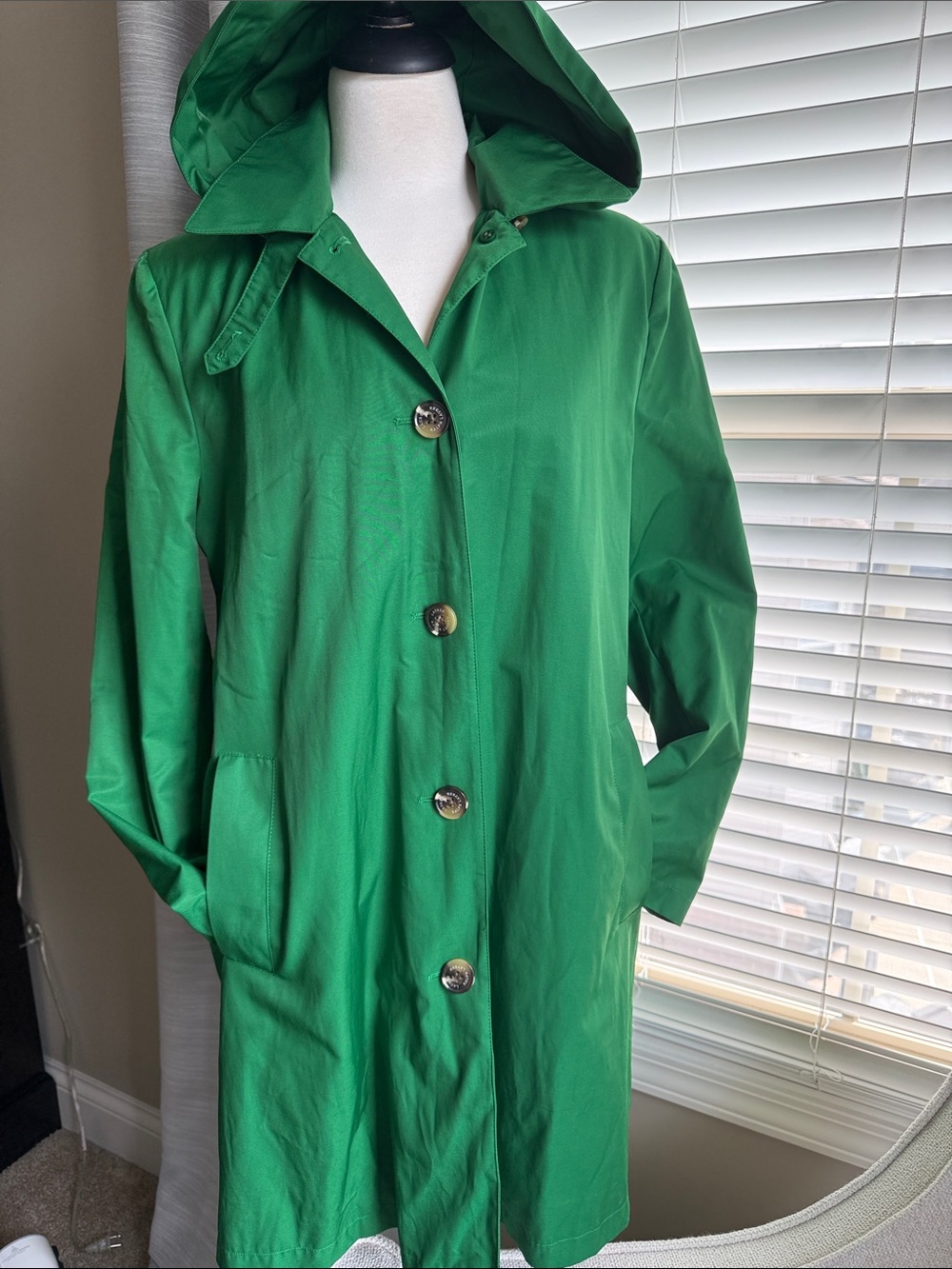 Ralph Lauren Black Label Green Hooded Lightweight Coat women’s 8
